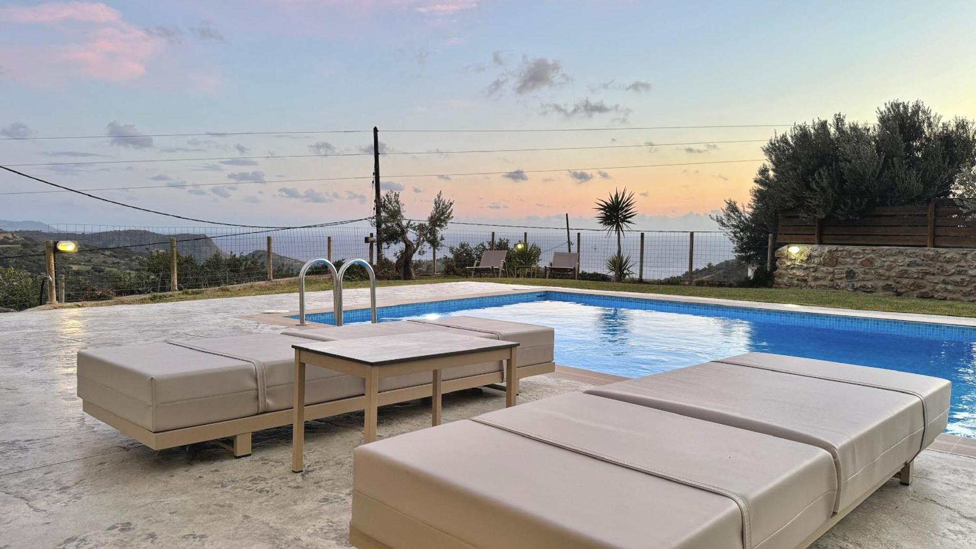 Villa Michael Triopetra Private Villa, Private Swimming Pool, Garden, Panoramic Sunset 외부 사진