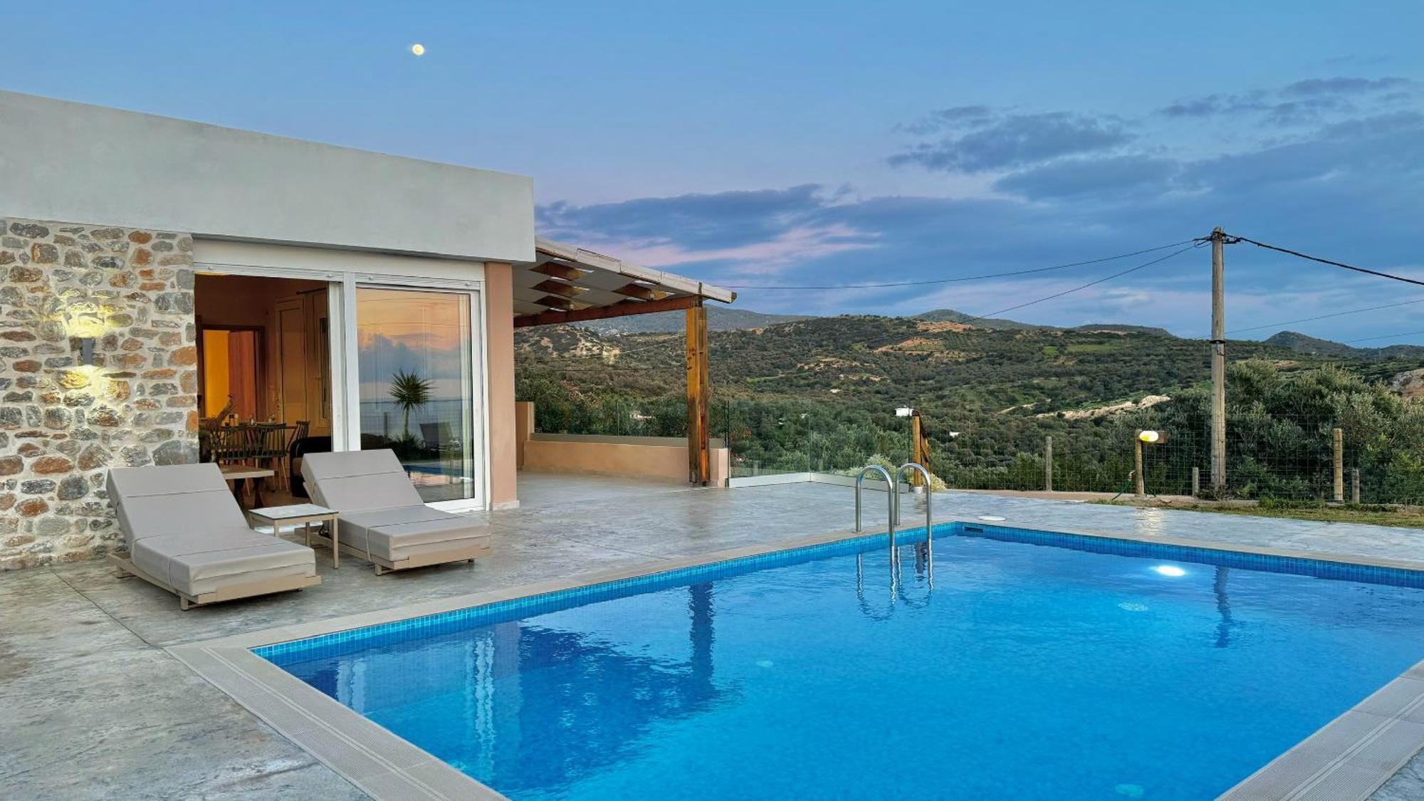 Villa Michael Triopetra Private Villa, Private Swimming Pool, Garden, Panoramic Sunset 외부 사진