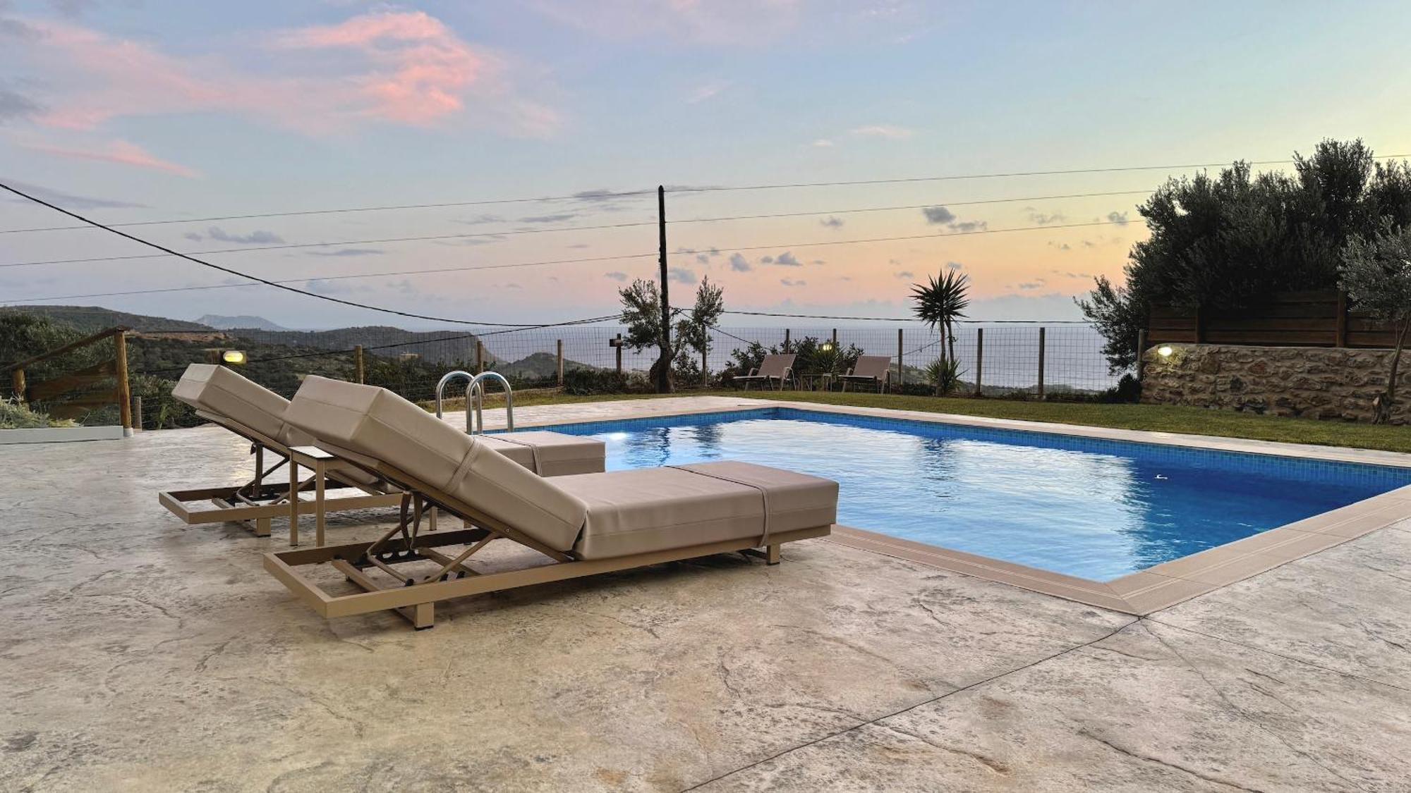 Villa Michael Triopetra Private Villa, Private Swimming Pool, Garden, Panoramic Sunset 외부 사진