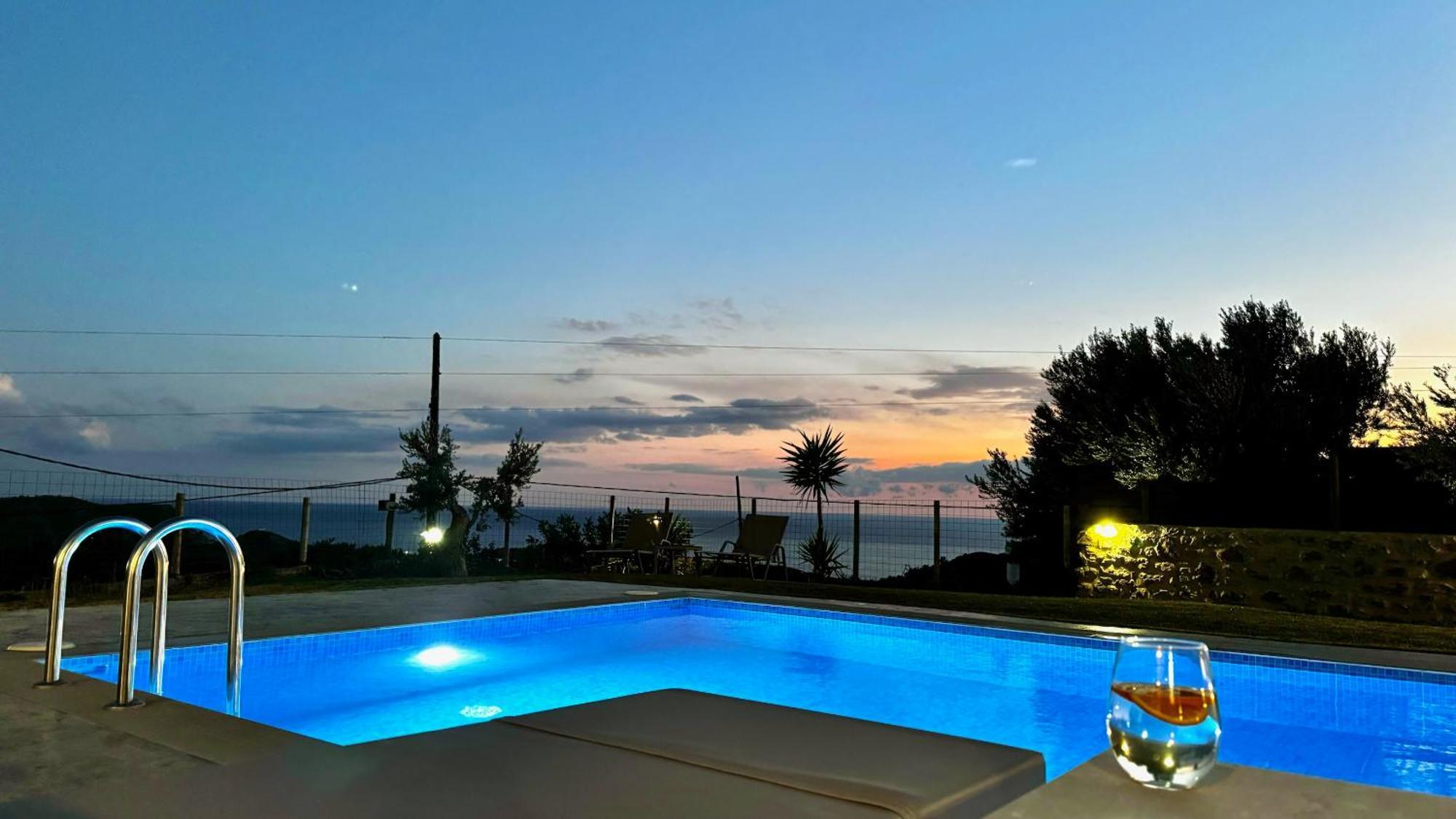 Villa Michael Triopetra Private Villa, Private Swimming Pool, Garden, Panoramic Sunset 외부 사진