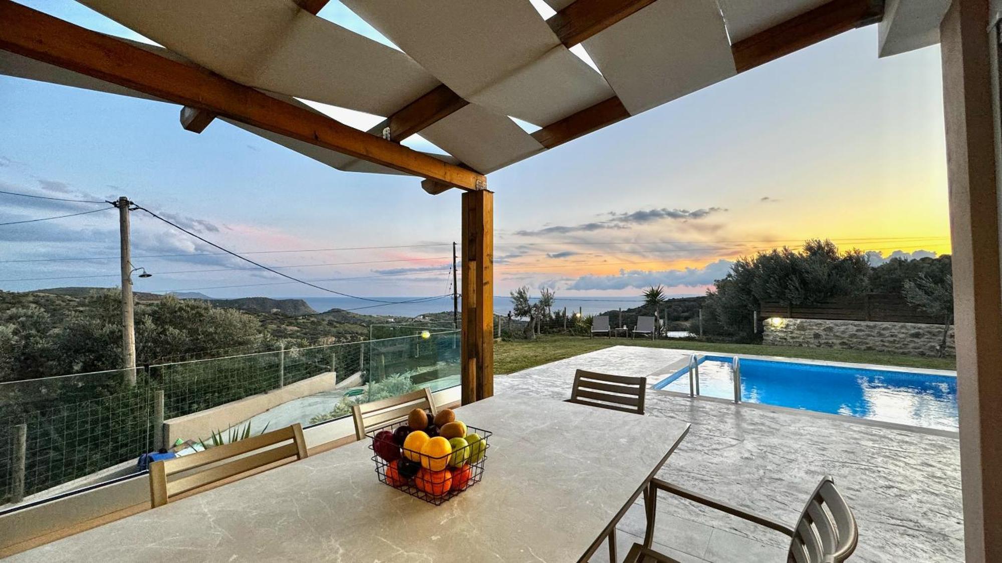 Villa Michael Triopetra Private Villa, Private Swimming Pool, Garden, Panoramic Sunset 외부 사진