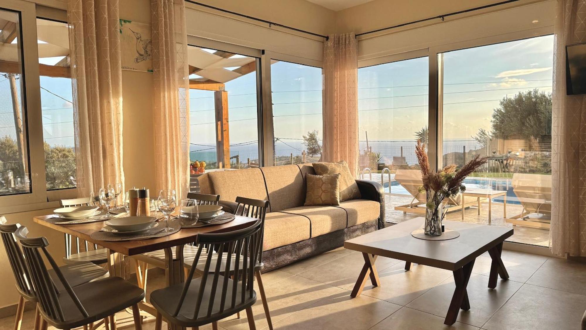 Villa Michael Triopetra Private Villa, Private Swimming Pool, Garden, Panoramic Sunset 외부 사진